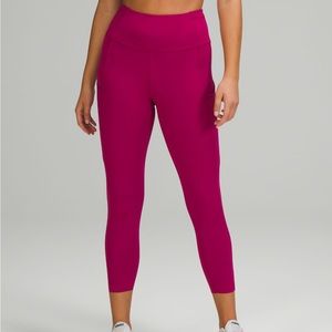 Lululemon Fast and Free High-Rise Crop 23” in wild berry
